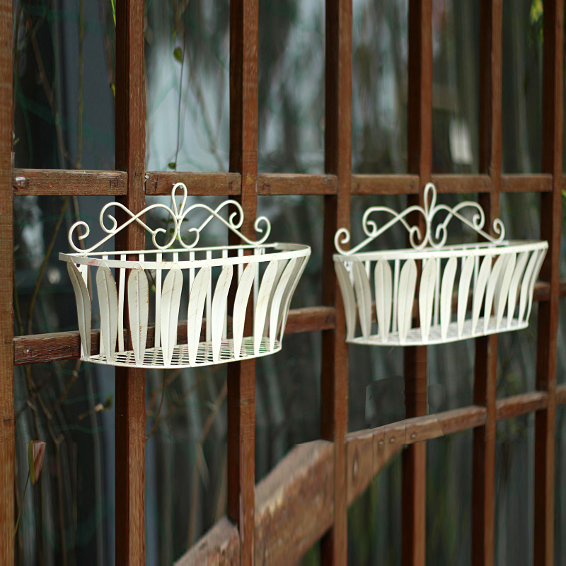 Hanging Planter Basket - Set of 2 outdoor window Wrought
