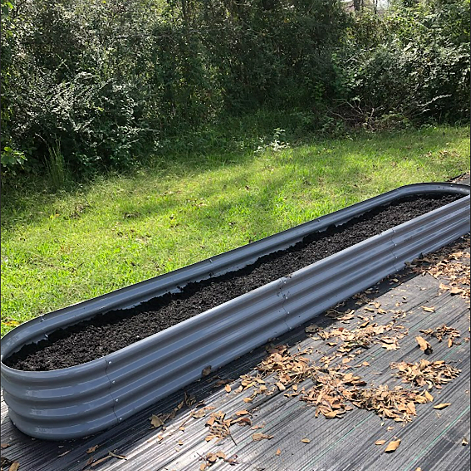 Gardening Tools Box - 12x2x1FT Galvanized Raised Garden Bed Outdoor