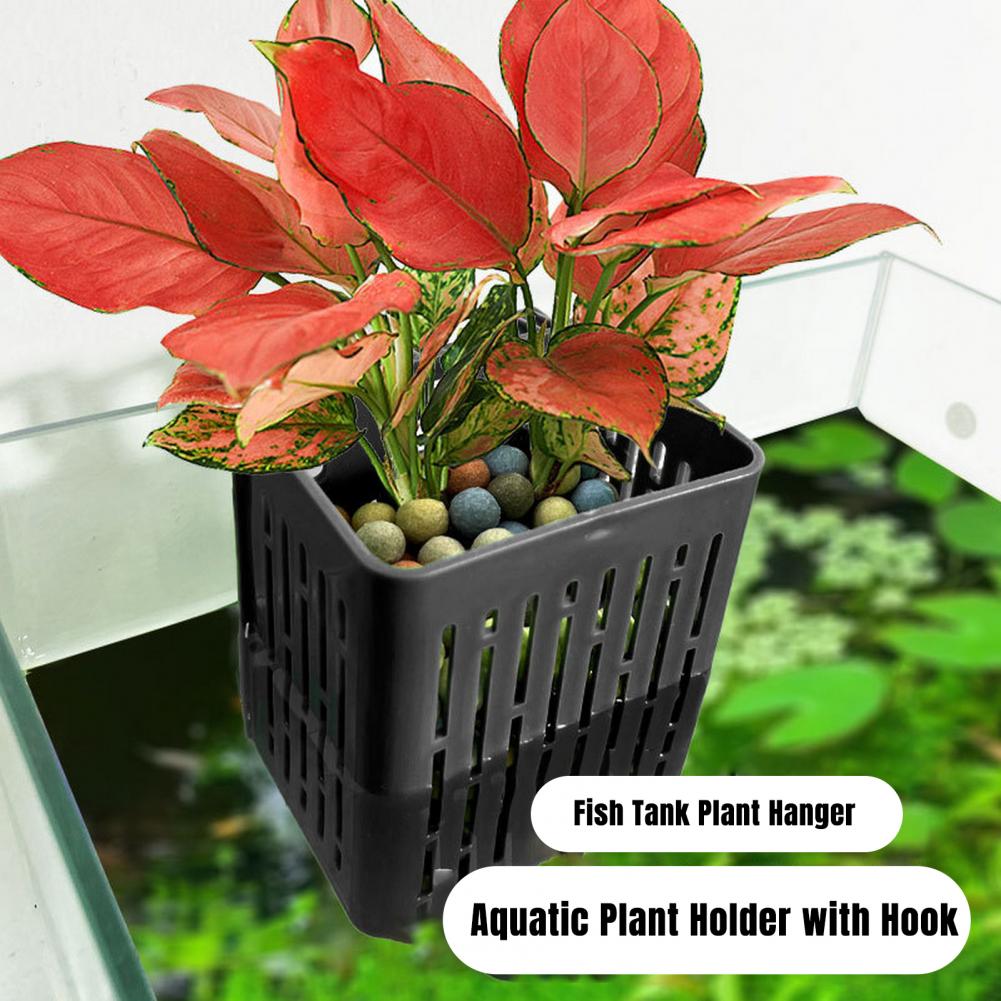 Hanging Planter Basket - Hanging Aquarium Plant Holder Hydroponic Basket