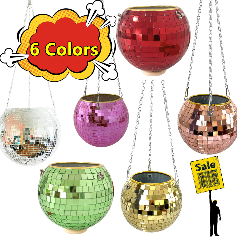 Hanging Planter Basket - New Disco Ball Hanging Flower Pot