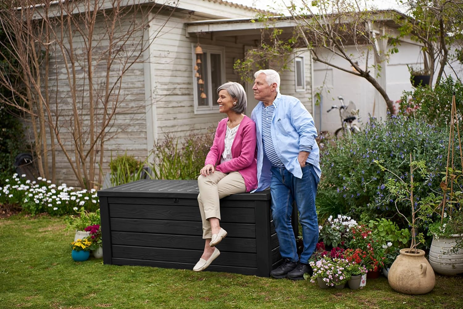 150 Gallon Outdoor Storage Box - Gardening Tools Box บทวิจารณ์และราคา