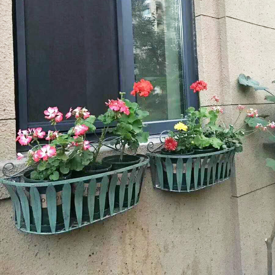 Set of 2 outdoor window Wrough - Hanging Planter Basket บทวิจารณ์และราคา