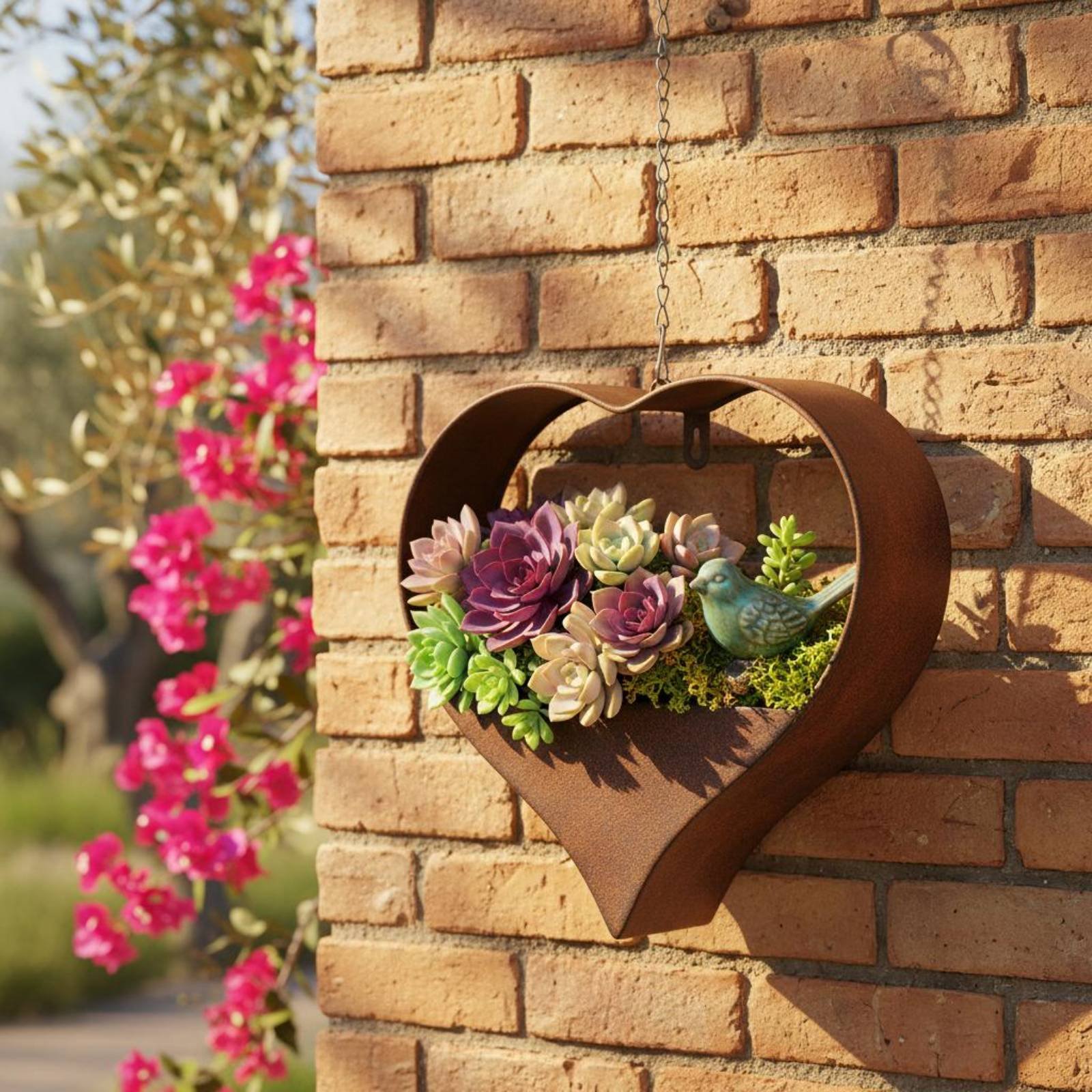 Heart Shaped Metal Planter Wal - Hanging Planter Basket บทวิจารณ์และราคา
