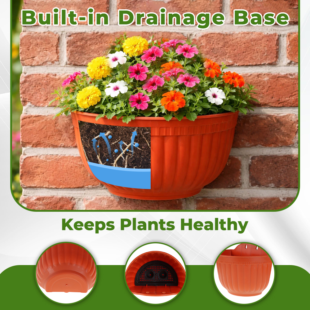 4pcs Resin Wall Planter Brick  - Hanging Planter Basket บทวิจารณ์และราคา