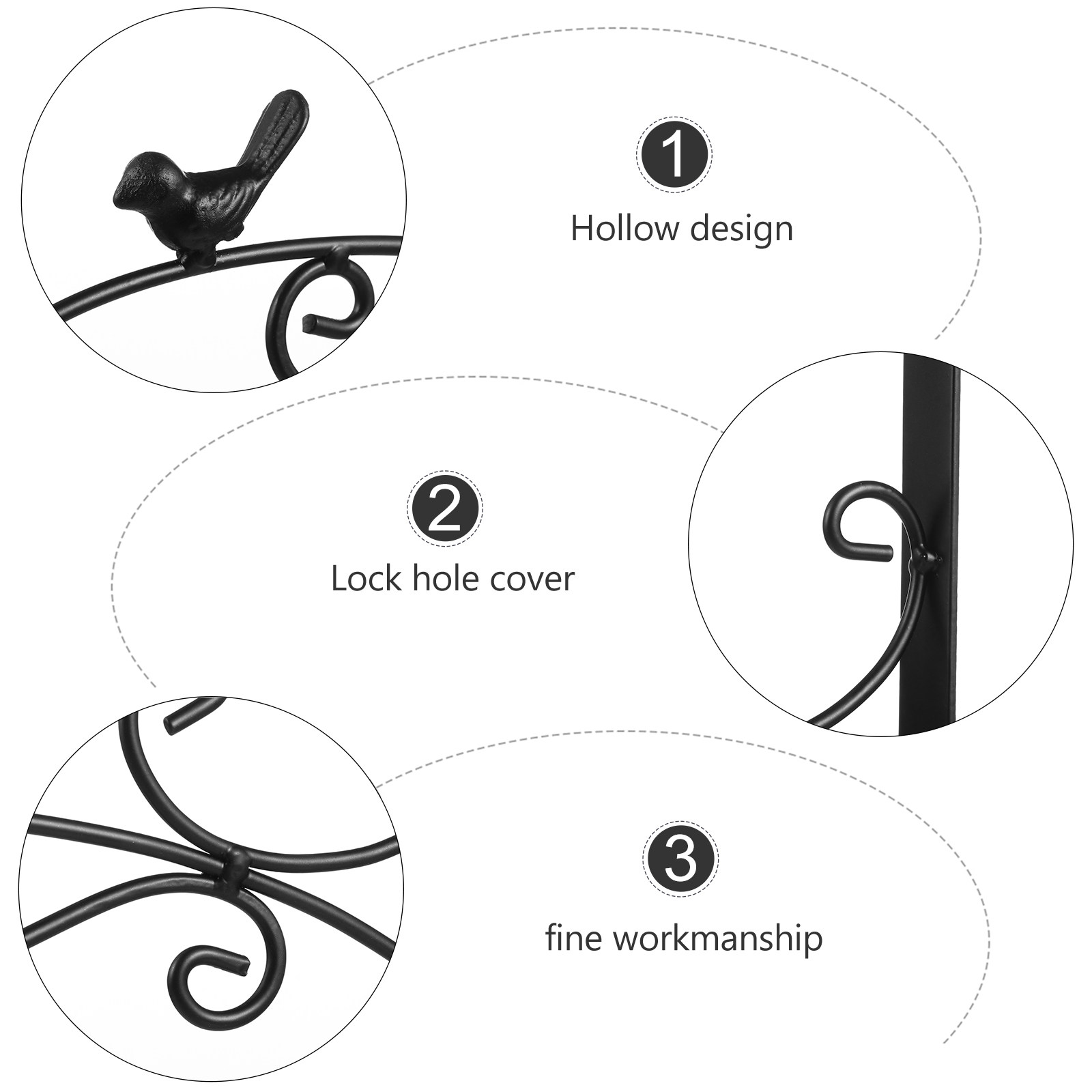 Sturdy Rust-Proof Iron Wall Mo - Hanging Planter Basket บทวิจารณ์และราคา