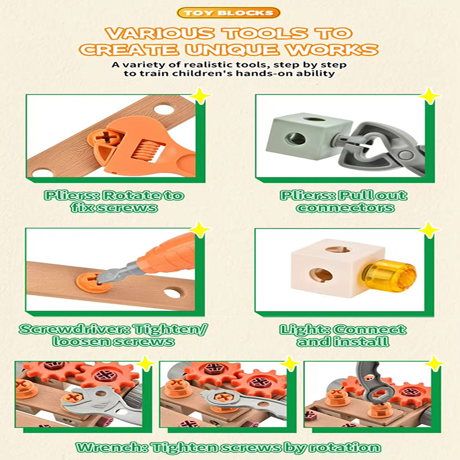 DIY- Kids Tool Set Nut Assembl - Gardening Tools Kit For Kids บทวิจารณ์และราคา