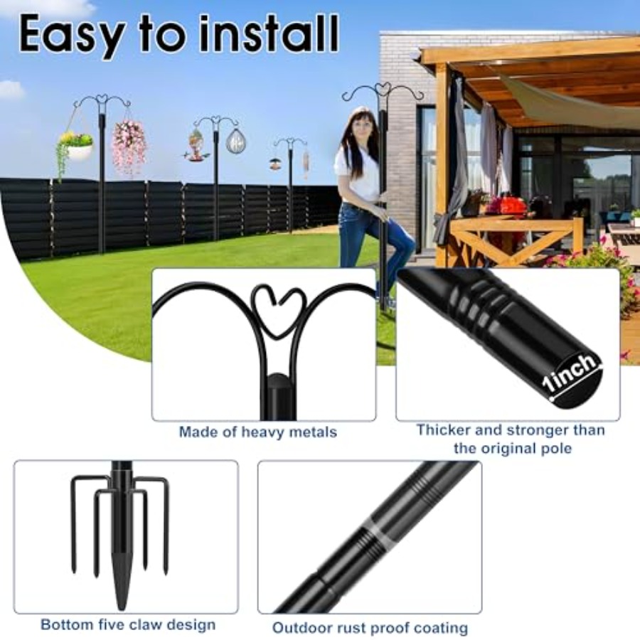 Bird Feeder Pole, 2 Pack CH Do - Hanging Planter Basket บทวิจารณ์และราคา