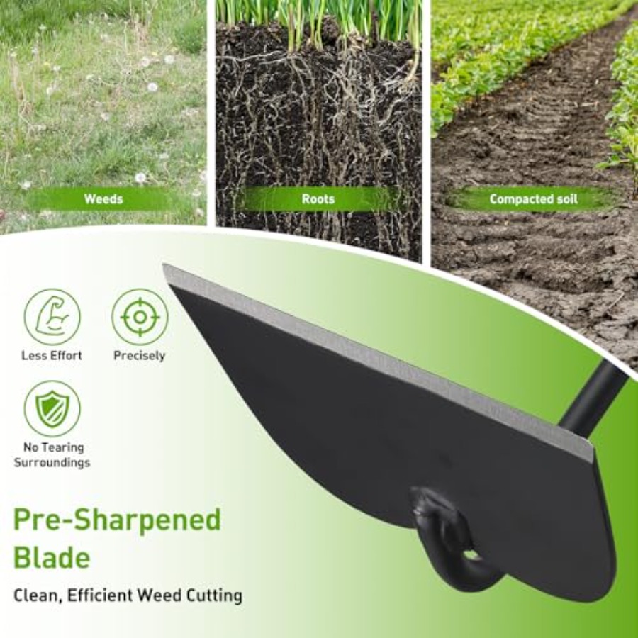 Garden Hoe for Weeding, Heavy  - Gardening Tools Drawing บทวิจารณ์และราคา