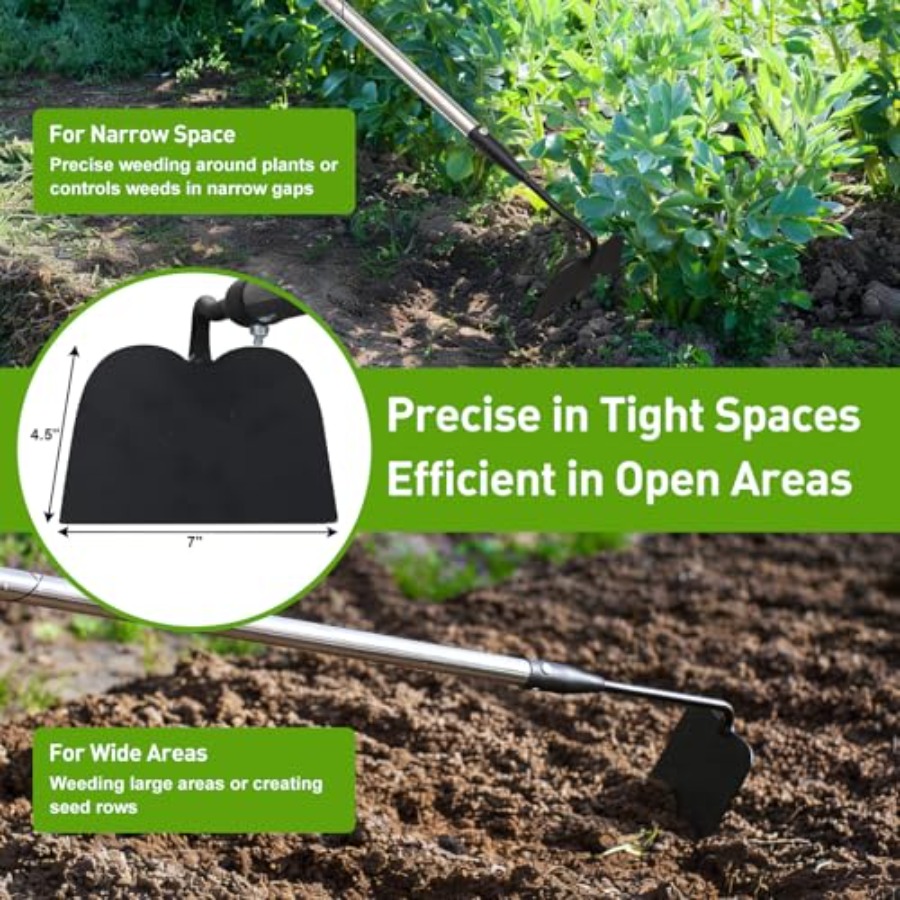 Garden Hoe for Weeding, Heavy  - Gardening Tools Drawing บทวิจารณ์และราคา