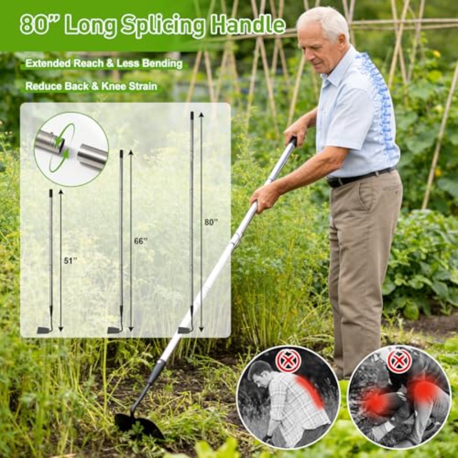 Garden Hoe for Weeding, Heavy  - Gardening Tools Drawing บทวิจารณ์และราคา