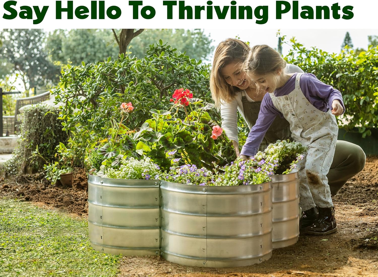 Galvanized Raised Garden Bed 3 - Gardening Tools Box บทวิจารณ์และราคา