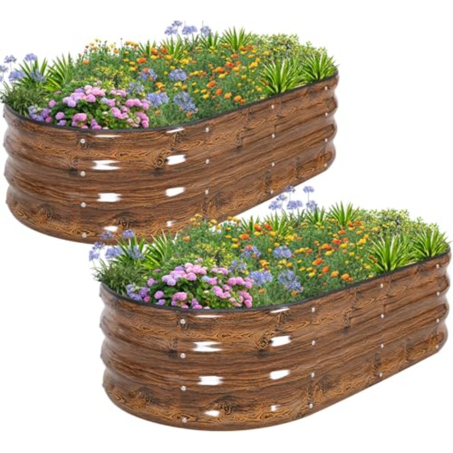 Galvanized Raised Garden Bed 4 - Gardening Tools Box บทวิจารณ์และราคา