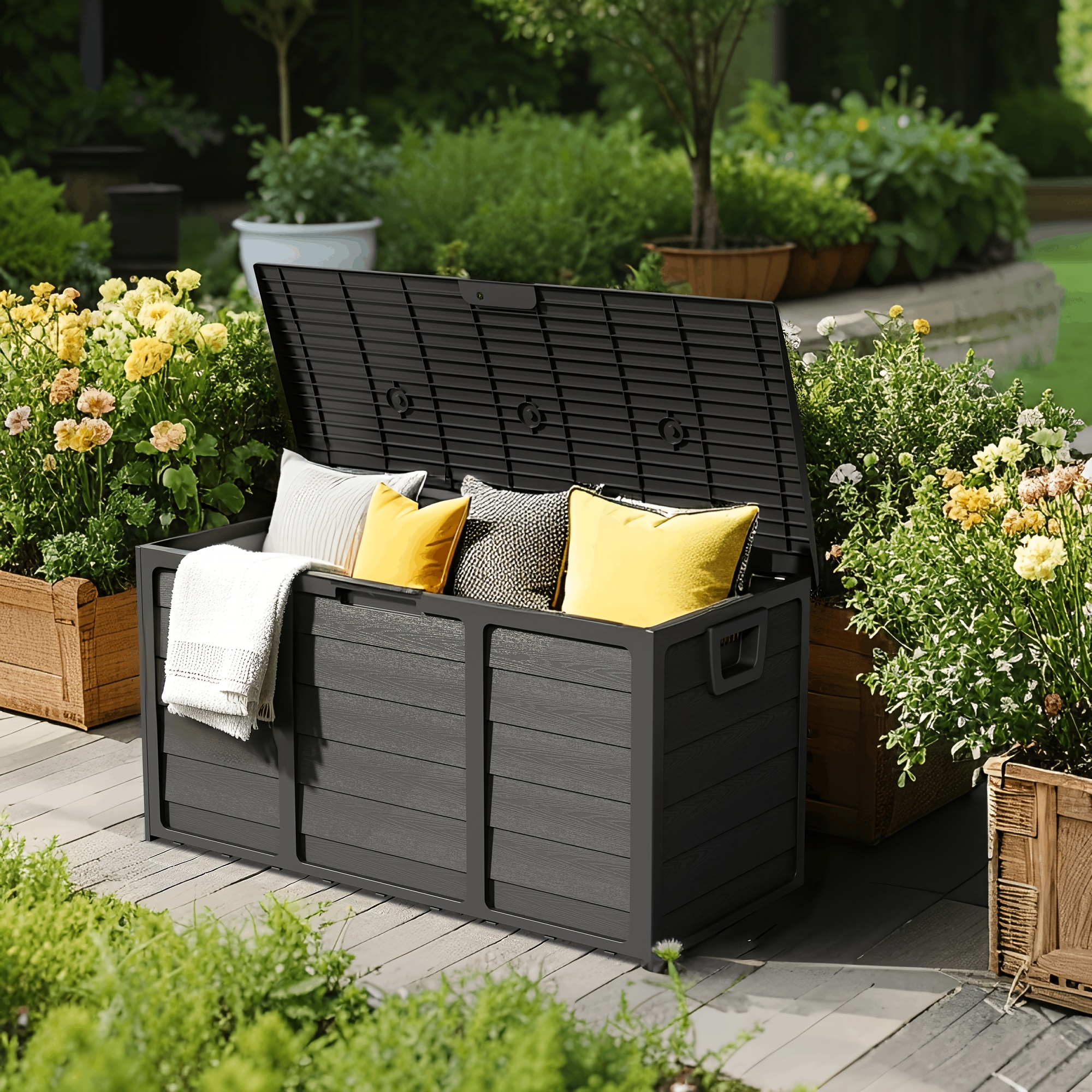 Weatherproof Resin Storage, 75 - Gardening Tools Box บทวิจารณ์และราคา