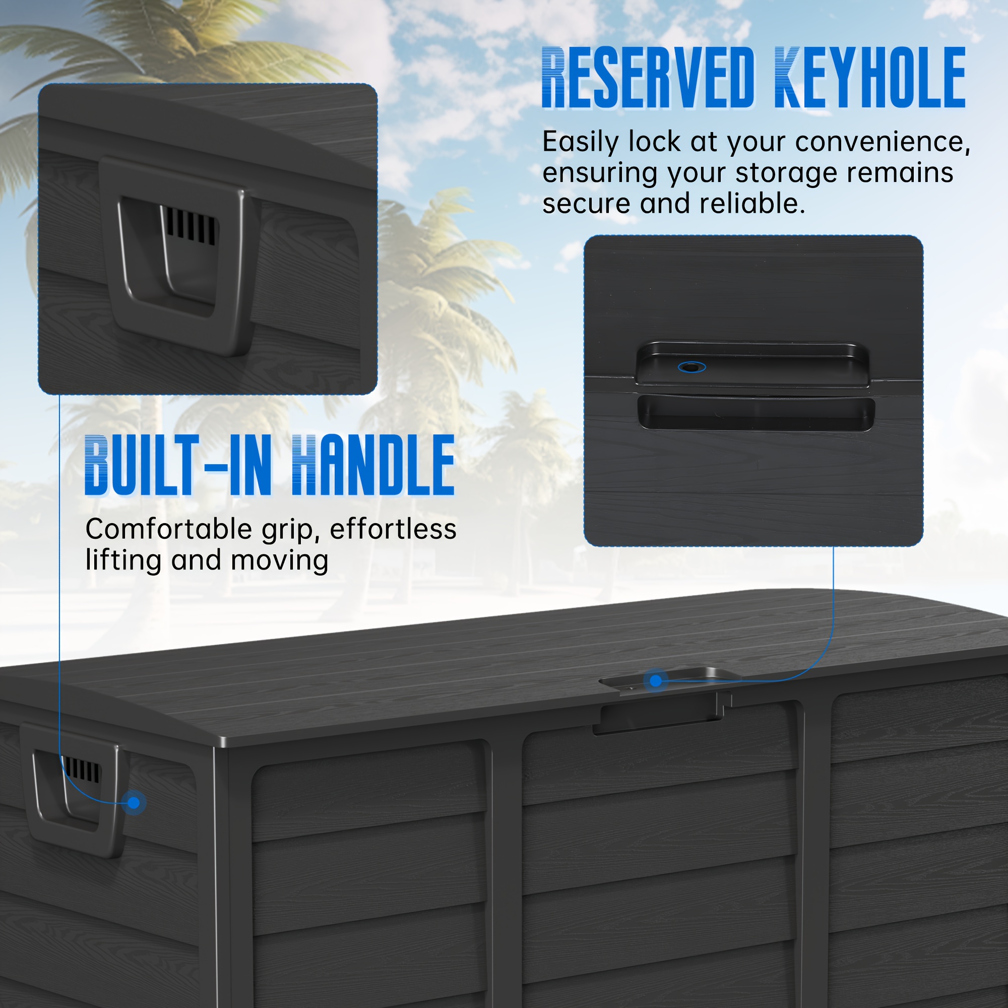 Weatherproof Resin Storage, 75 - Gardening Tools Box บทวิจารณ์และราคา
