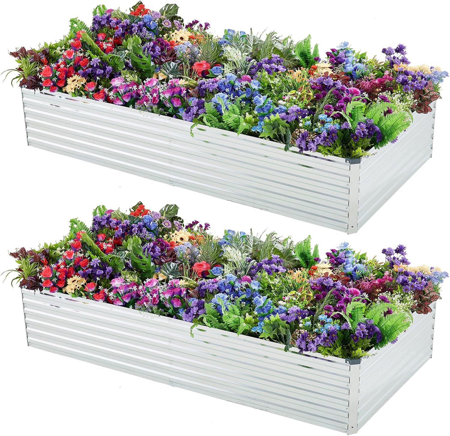 2 Pack Galvanized Raised Garde - Gardening Tools Box บทวิจารณ์และราคา