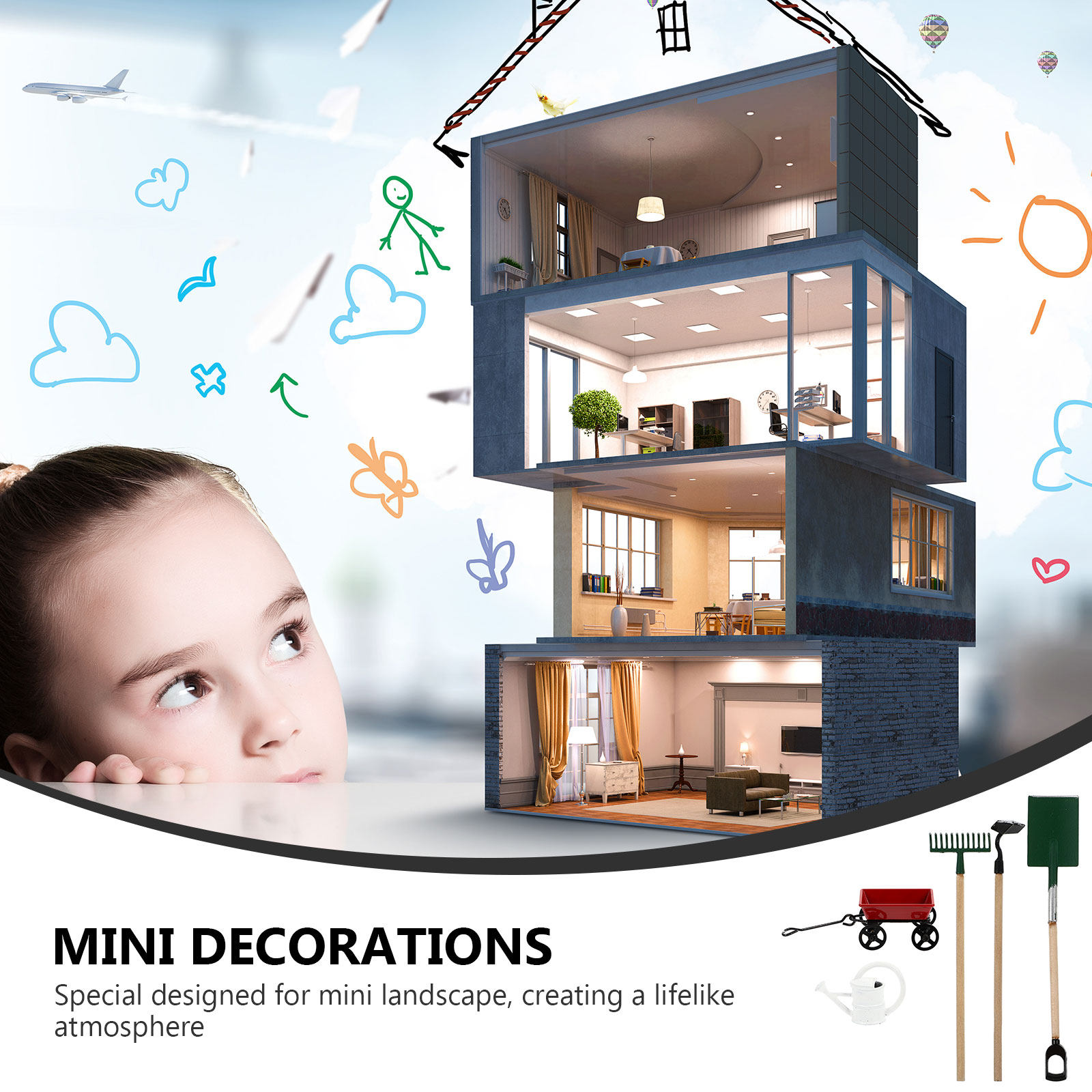 1Set Lifelike Mini Landscape M - Quality Gardening Tools For Kids บทวิจารณ์และราคา