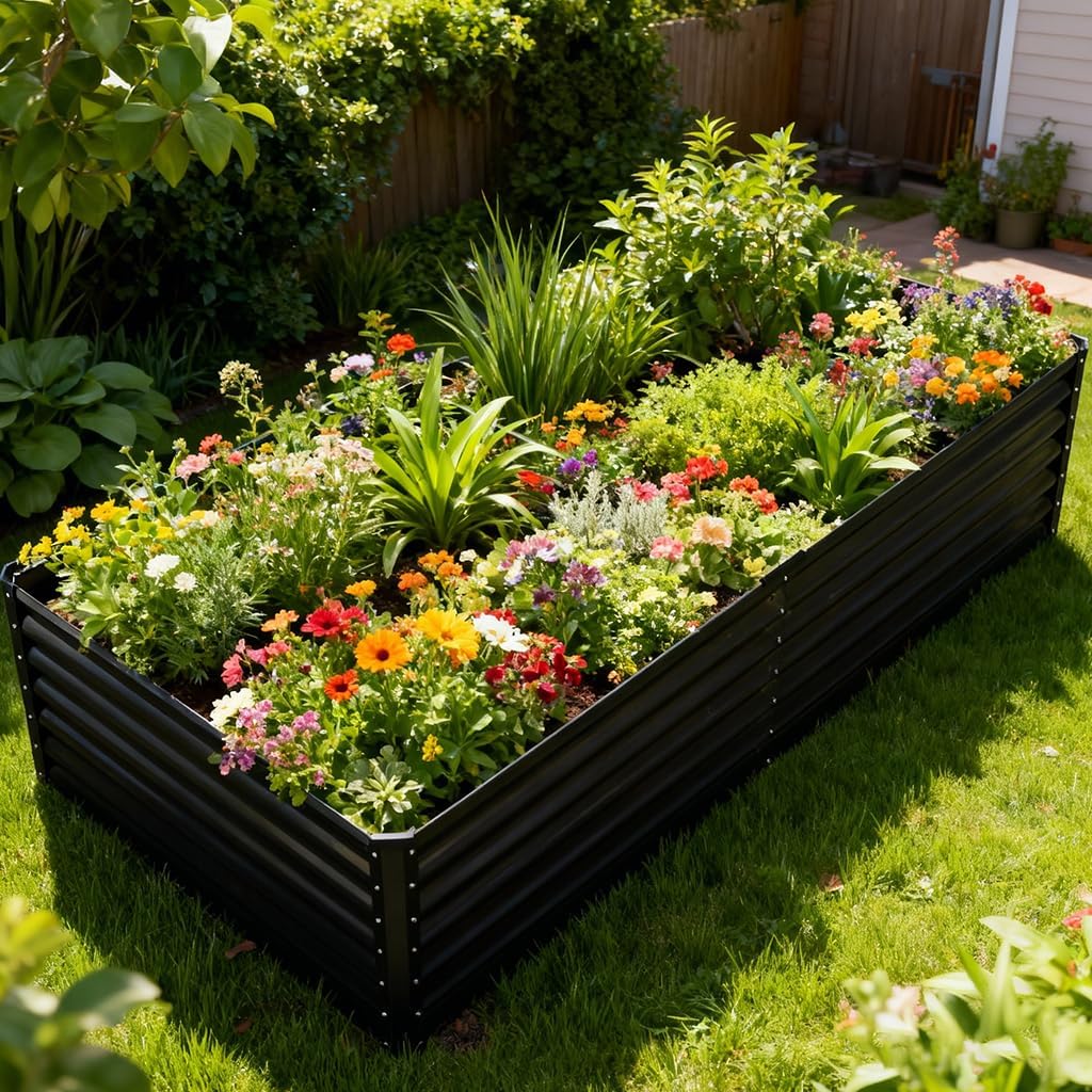 Raised Garden Bed 6x3x2ft, Gal - Gardening Tools Box บทวิจารณ์และราคา