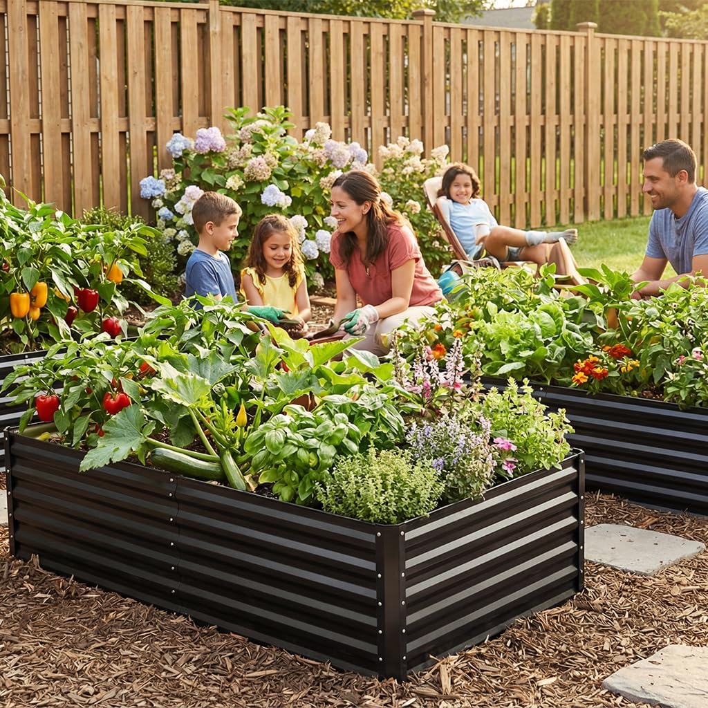 Raised Garden Bed 6x3x2ft, Gal - Gardening Tools Box บทวิจารณ์และราคา