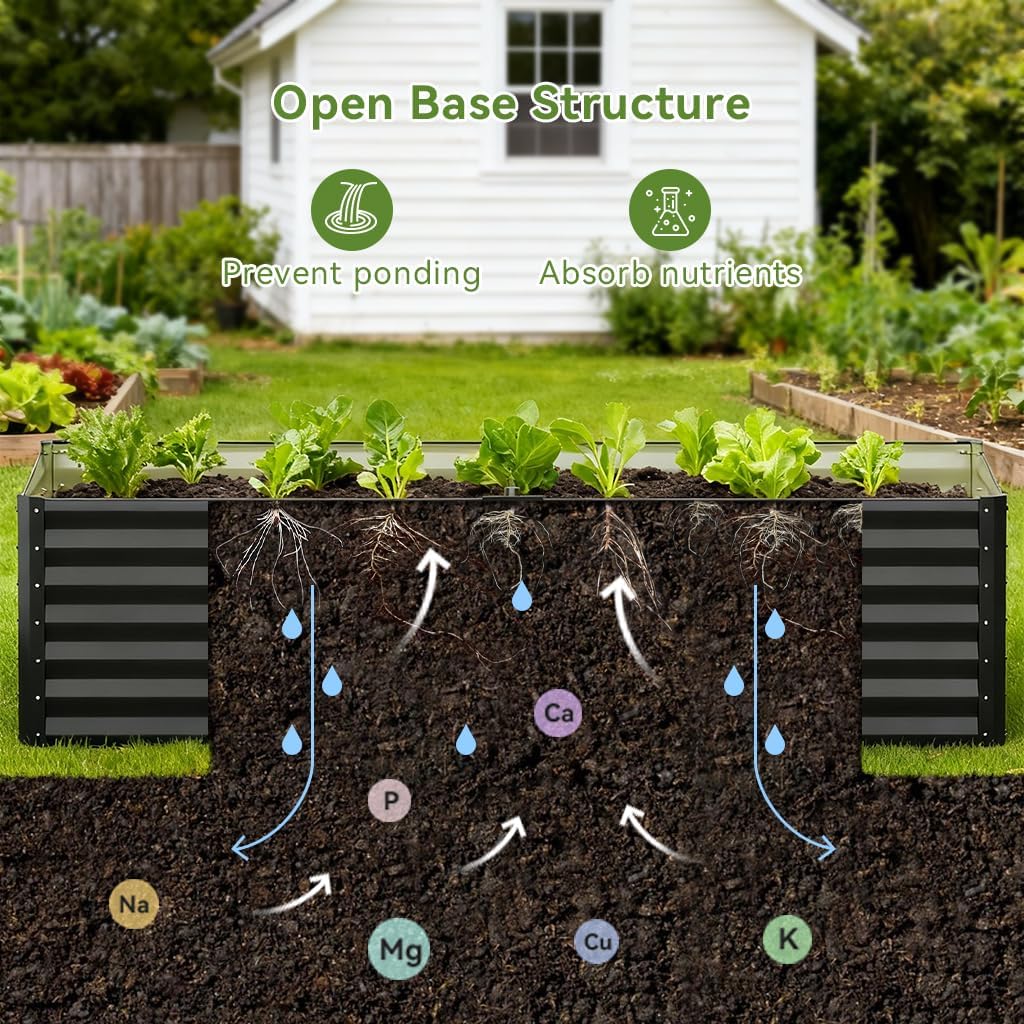 Raised Garden Bed 6x3x2ft, Gal - Gardening Tools Box บทวิจารณ์และราคา