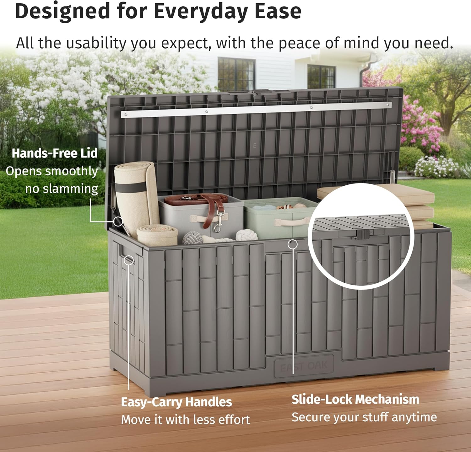 120-Gallon Outdoor Storage Box - Gardening Tools Box บทวิจารณ์และราคา
