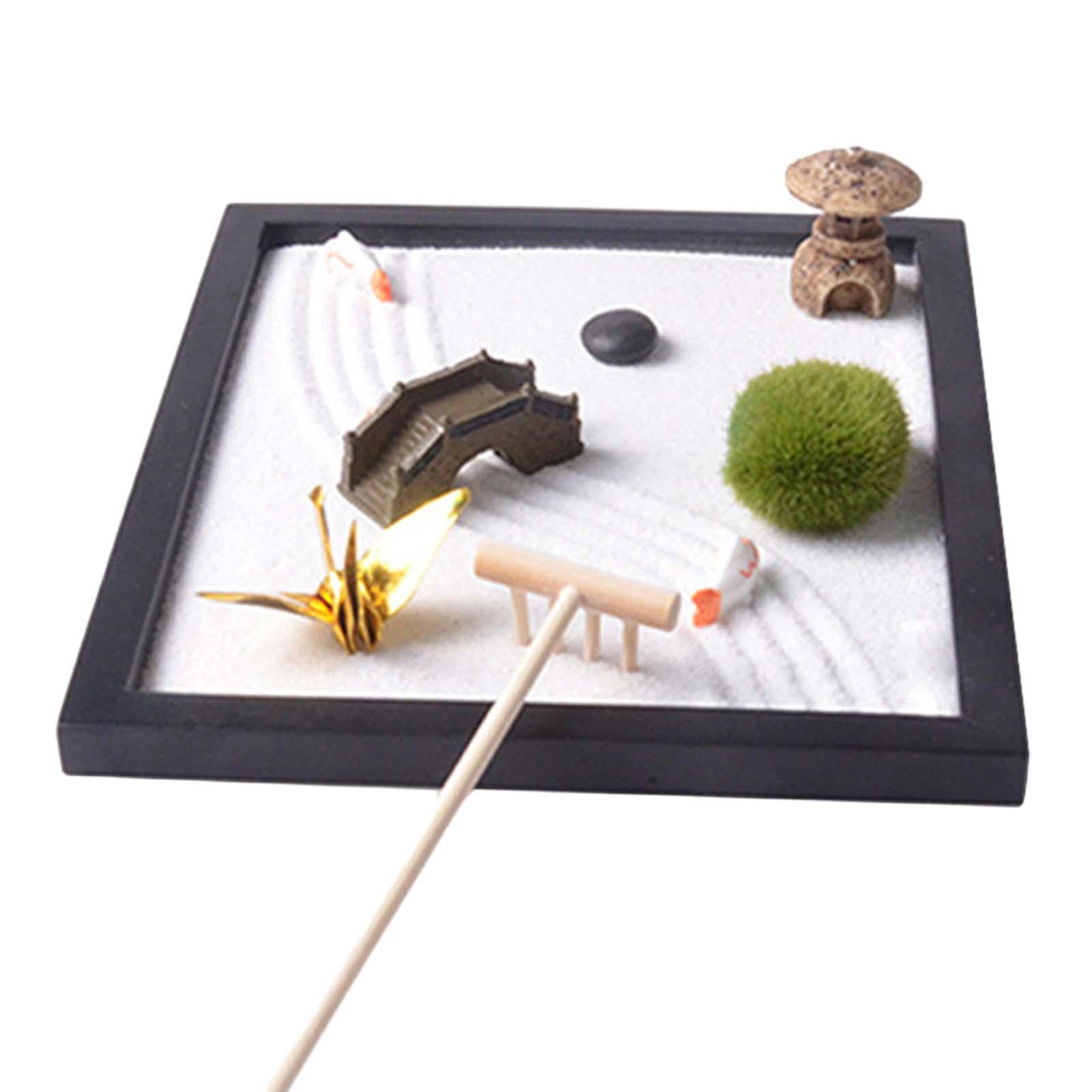 Zen Garden Sand Tray for Desk  - Gardening Tools Kit For Home Garden บทวิจารณ์และราคา