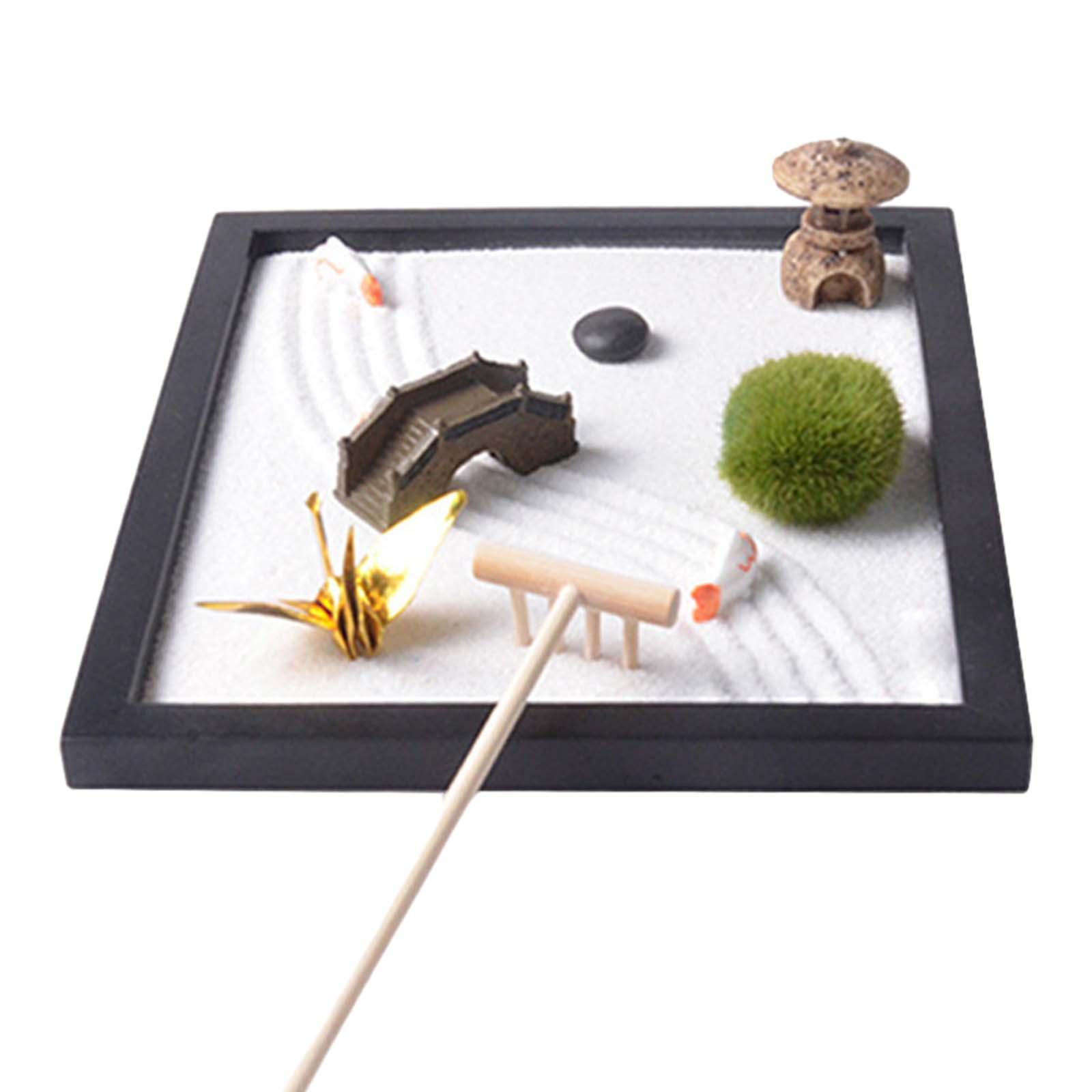 Zen Garden Sand Tray for Desk  - Gardening Tools Kit For Home Garden บทวิจารณ์และราคา