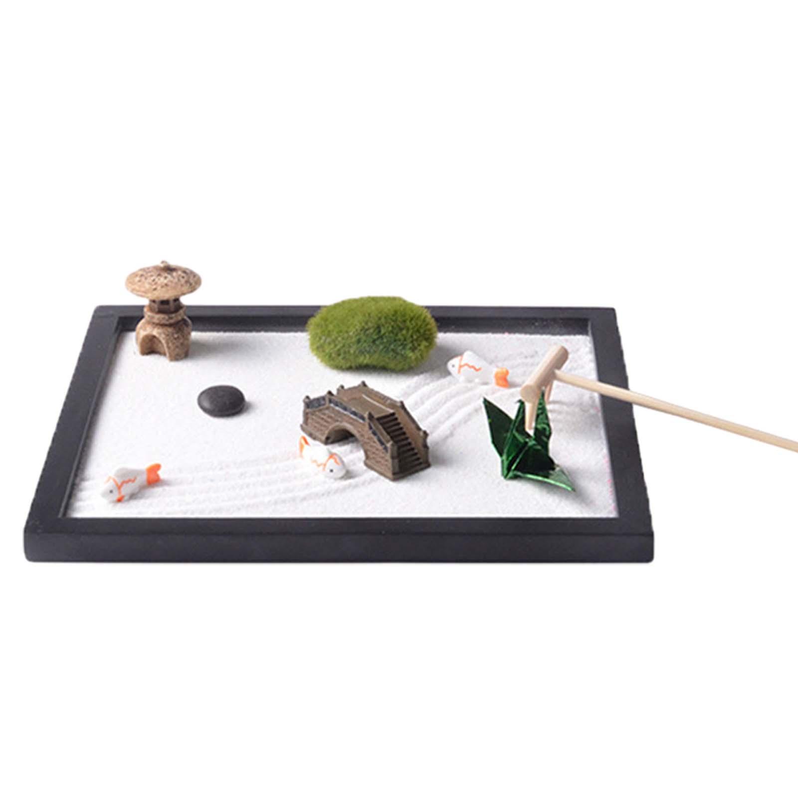 Zen Garden Sand Tray for Desk  - Gardening Tools Kit For Home Garden บทวิจารณ์และราคา