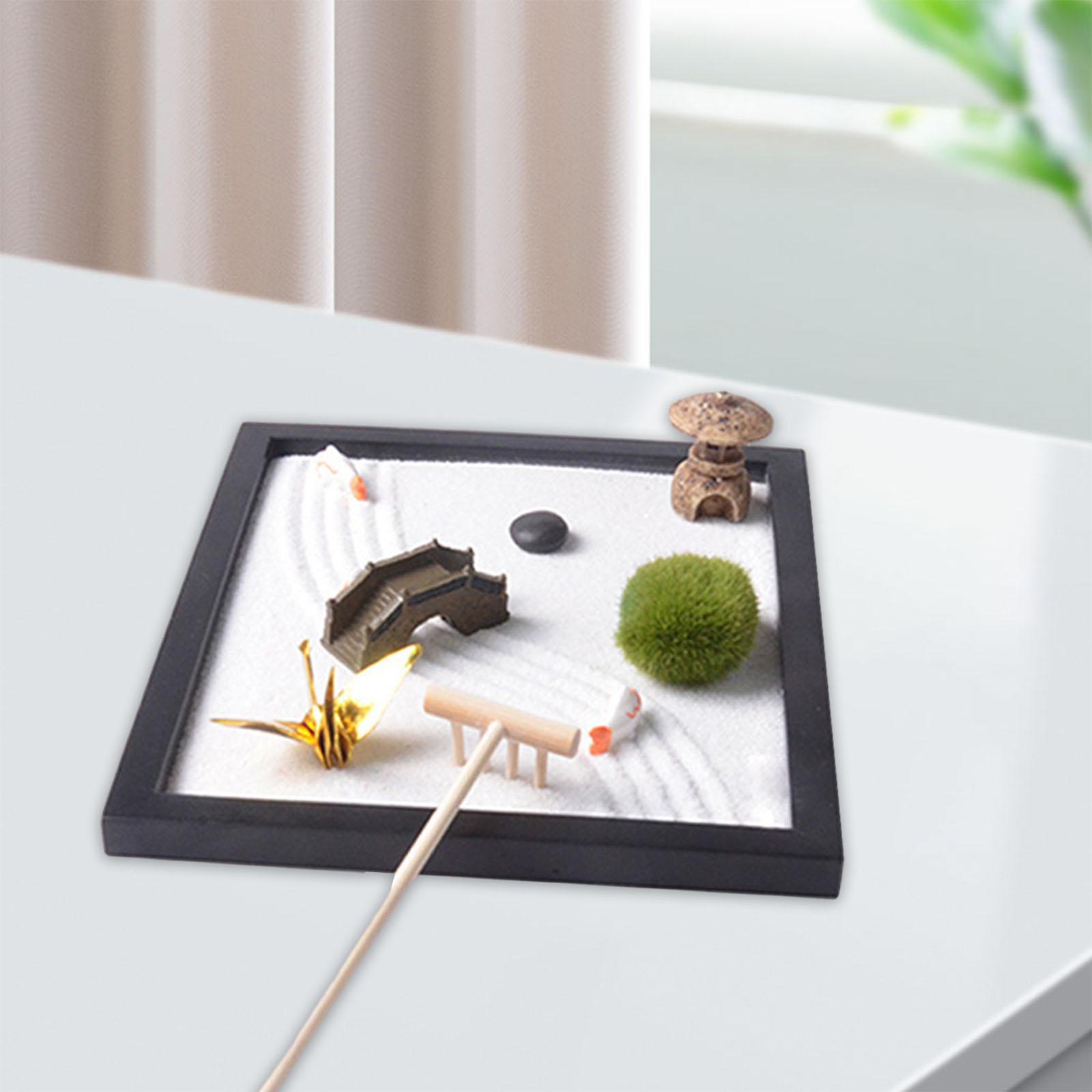 Zen Garden Sand Tray for Desk  - Gardening Tools Kit For Home Garden บทวิจารณ์และราคา