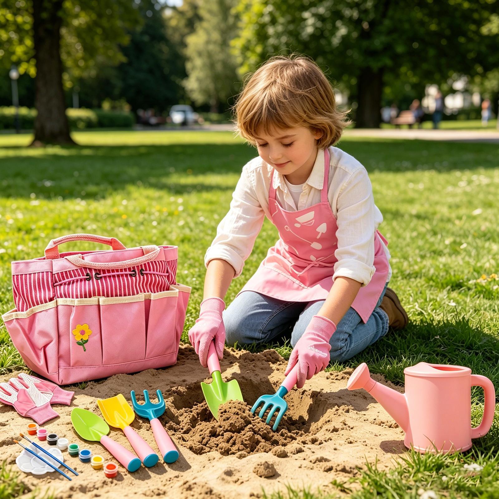 Kids Gardening Kit Watering Ca - Gardening Tools Kit For Kids บทวิจารณ์และราคา