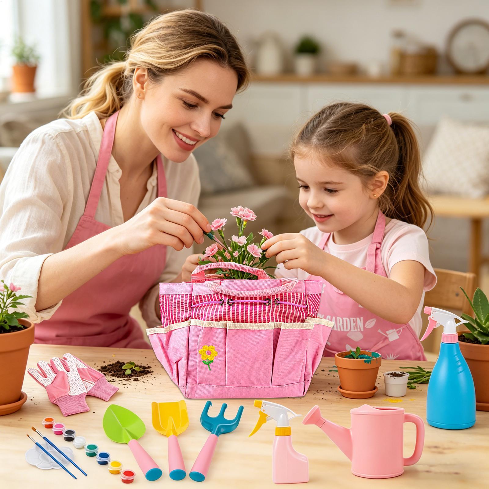 Kids Gardening Kit Watering Ca - Gardening Tools Kit For Kids บทวิจารณ์และราคา
