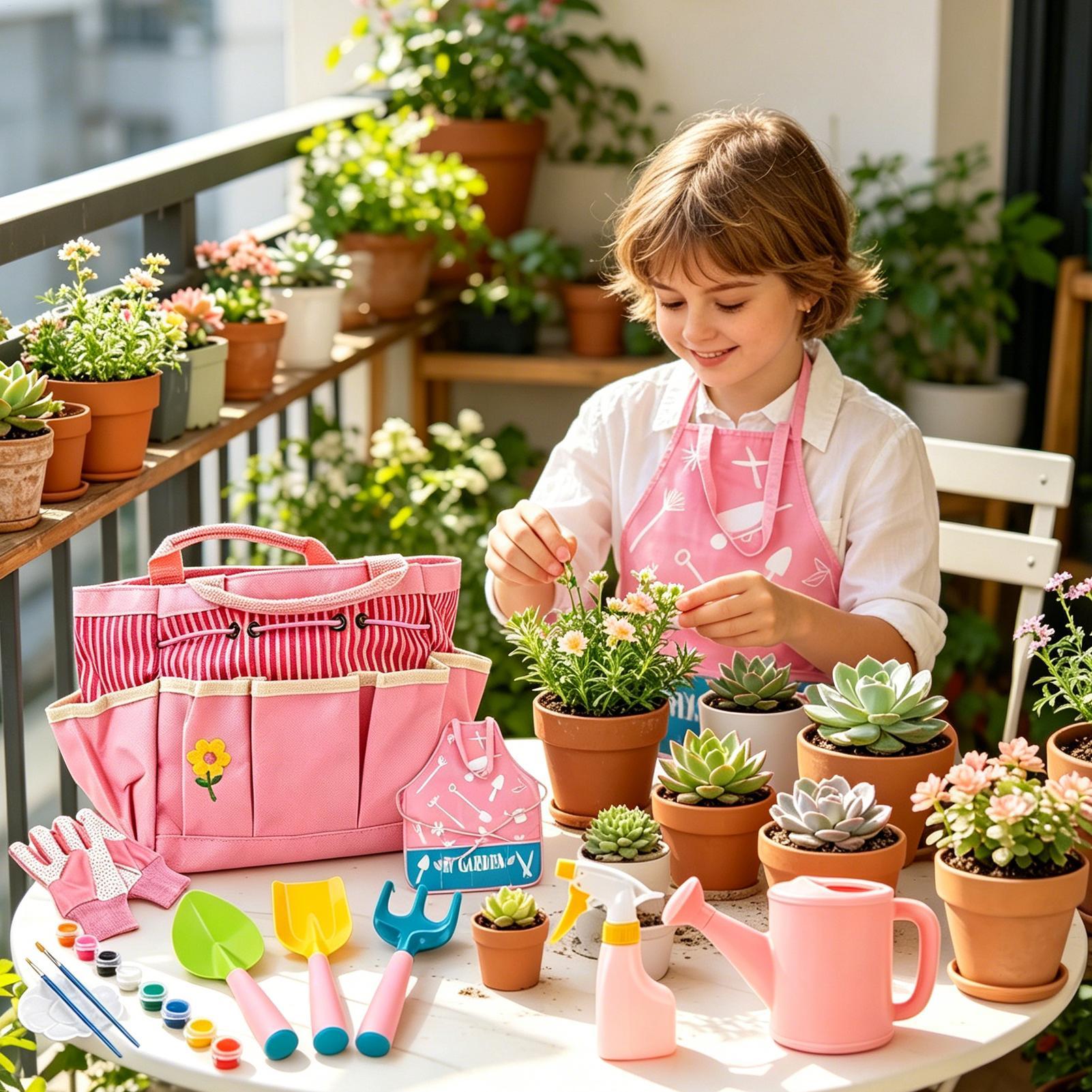 Kids Gardening Kit Watering Ca - Gardening Tools Kit For Kids บทวิจารณ์และราคา