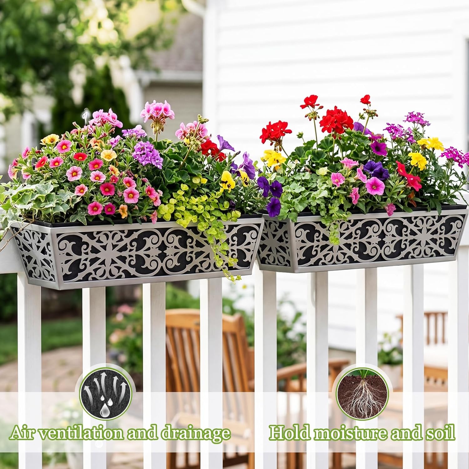 6 Pack 24 Inch Window Boxes Pl - Hanging Planter Basket บทวิจารณ์และราคา