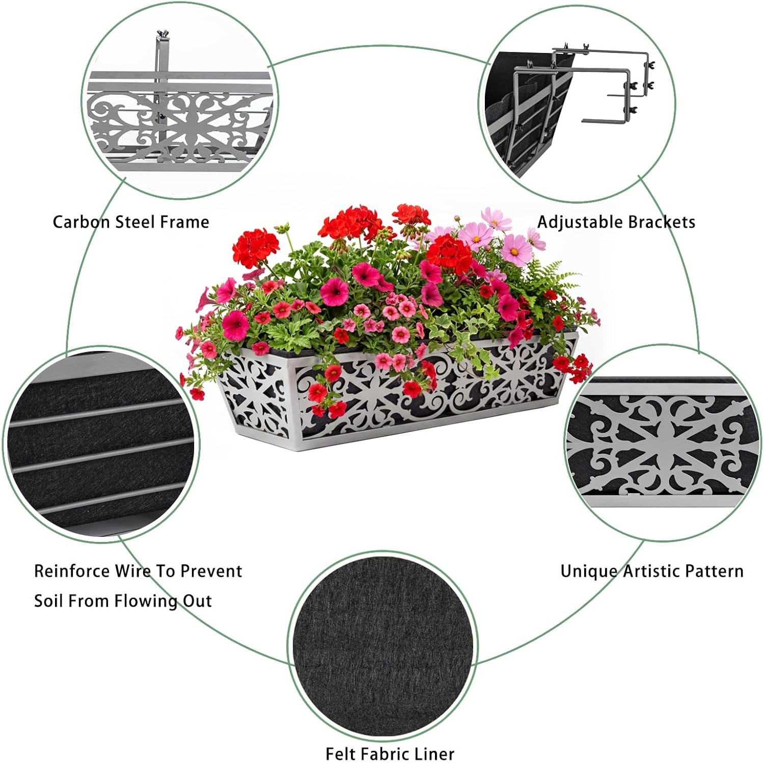 6 Pack 24 Inch Window Boxes Pl - Hanging Planter Basket บทวิจารณ์และราคา