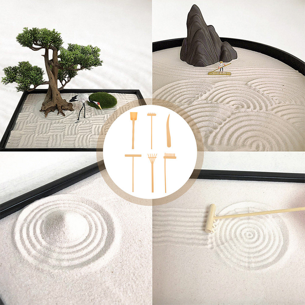 1Set Small Zen Garden Rake Set - Gardening Tools Drawing บทวิจารณ์และราคา