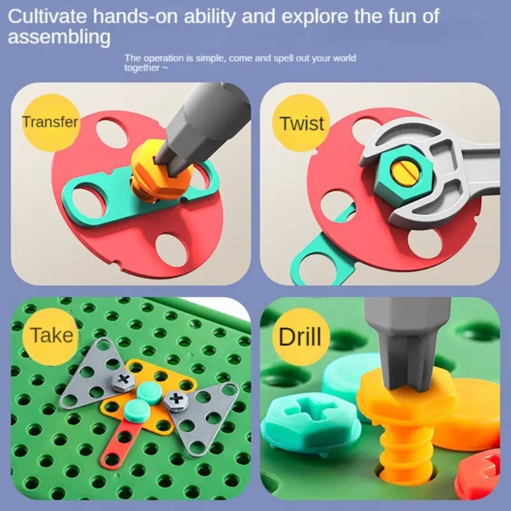 450Pcs Kids STEM Drill Set Cre - Gardening Tools Kit For Kids บทวิจารณ์และราคา