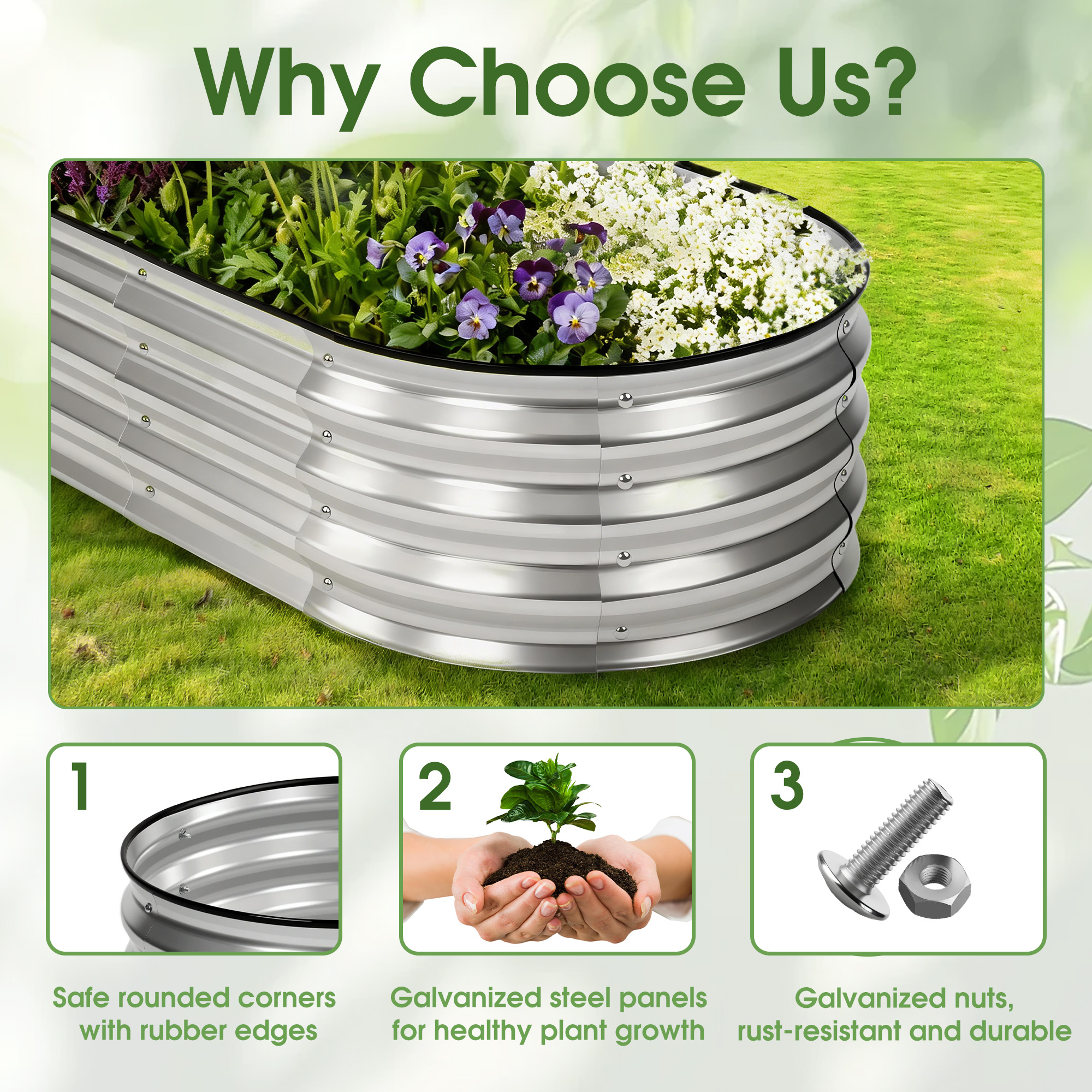 JHK 8x4x1ft Outdoor Metal Gard - Gardening Tools Box บทวิจารณ์และราคา