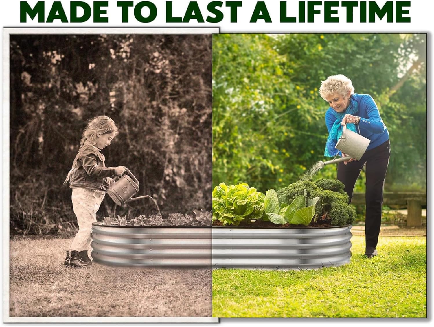 Galvanized Raised Garden Beds  - Gardening Tools Box บทวิจารณ์และราคา