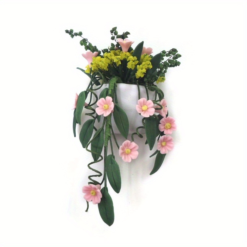 Mini Clay Flower White Wall Ha - Hanging Planter Basket บทวิจารณ์และราคา
