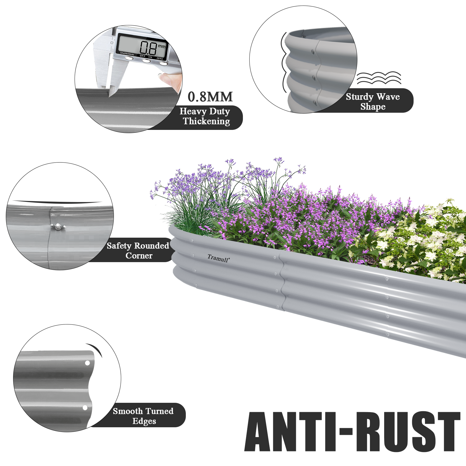 12x2x1FT Galvanized Raised Gar - Gardening Tools Box บทวิจารณ์และราคา