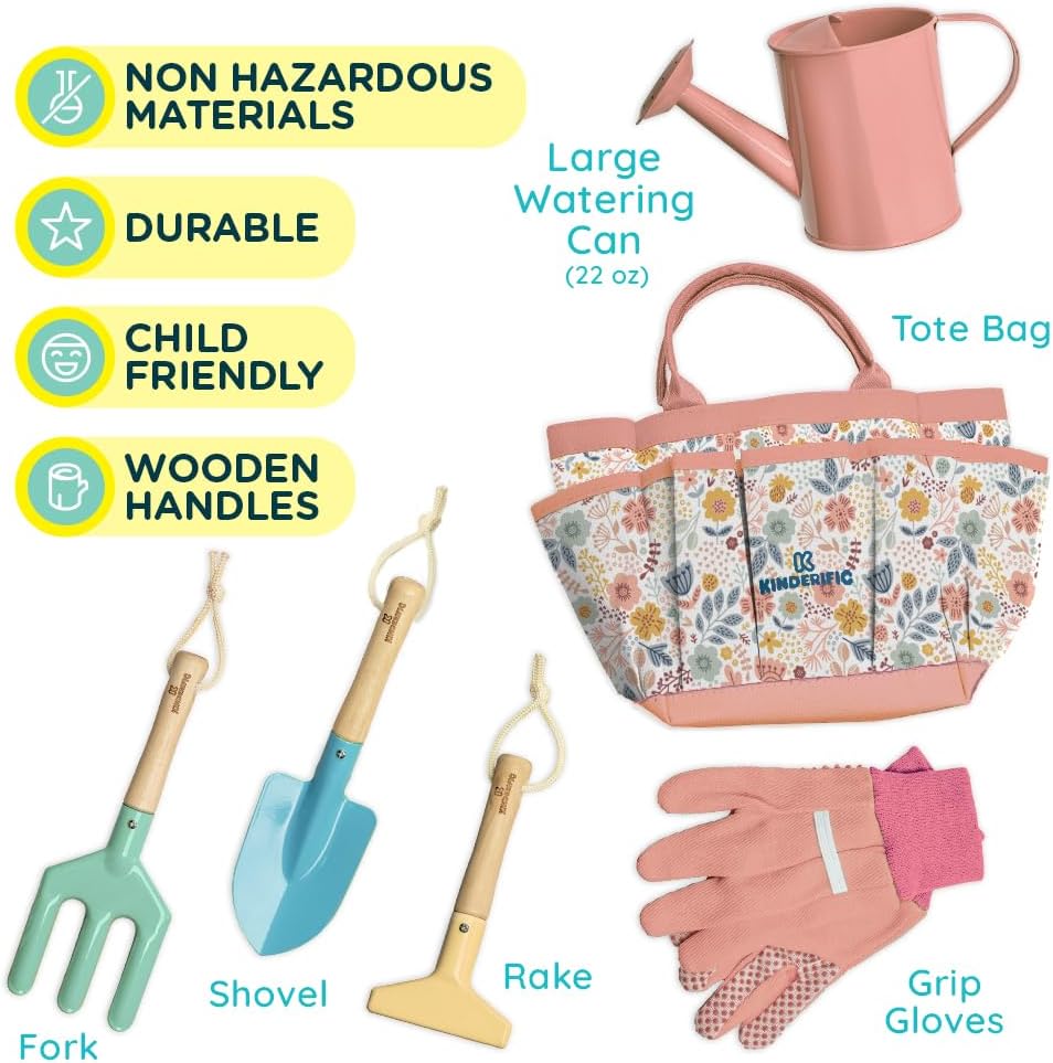 Kids Gardening Tool Kit with S - Gardening Tools Kit For Kids บทวิจารณ์และราคา