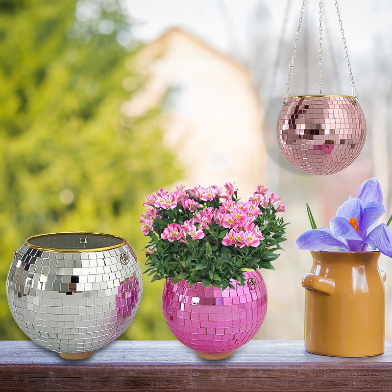 New Disco Ball Hanging Flower  - Hanging Planter Basket บทวิจารณ์และราคา