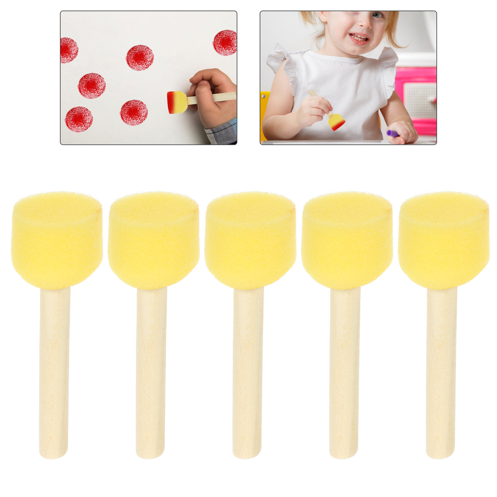 20Pcs Sponge Painting Brushes  - Gardening Tools Drawing บทวิจารณ์และราคา
