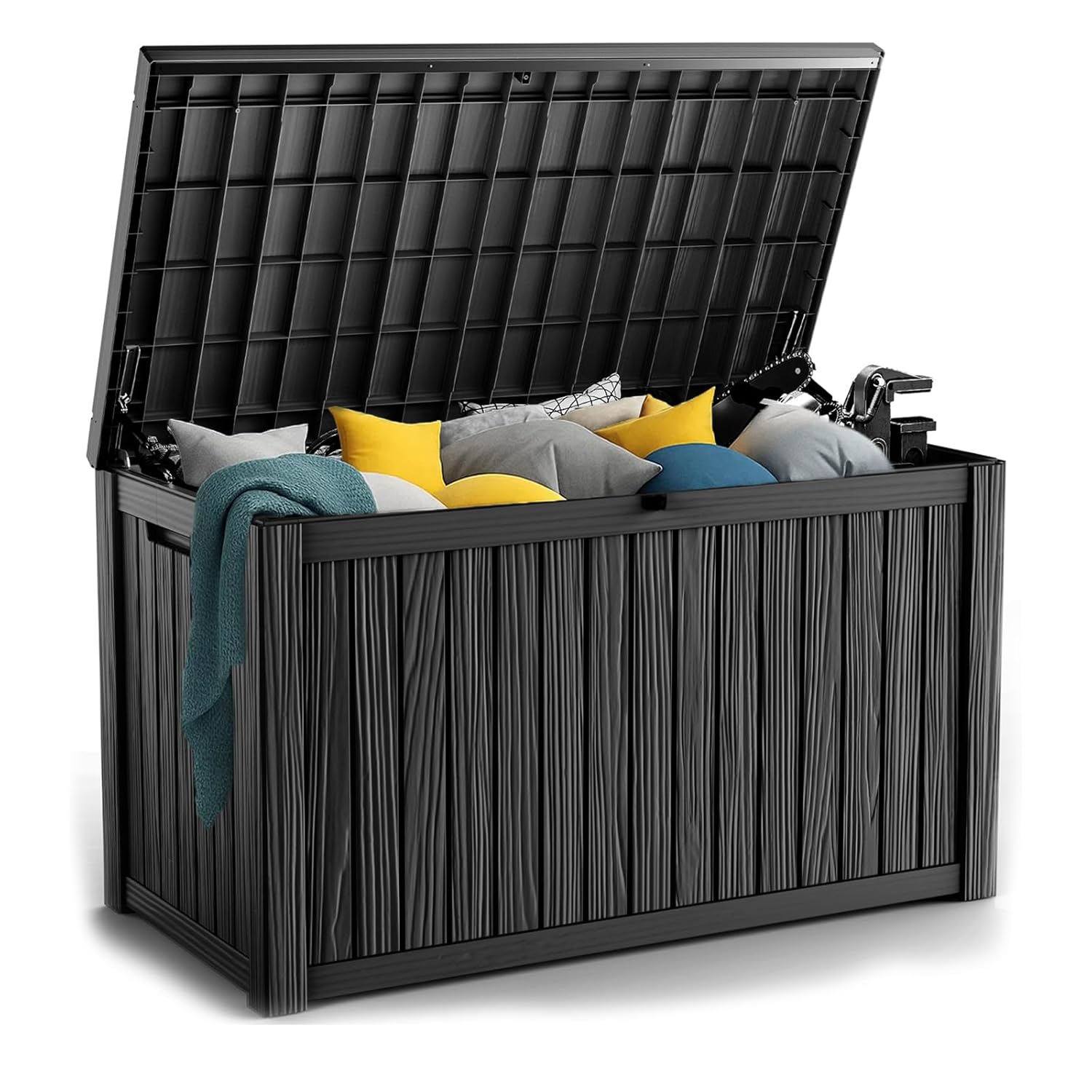 180Gal Lockable Resin Deck Box - Gardening Tools Box บทวิจารณ์และราคา